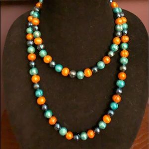 Pearl beaded endless necklace